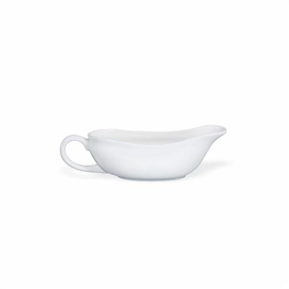 Picture of BONE-CHINA GRAY SAUCE BOAT SMALL