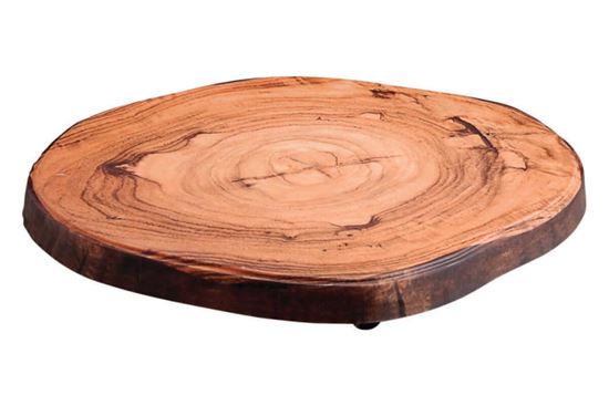 Picture of DINEWELL WOOD PLATTER ROUND CUT LARGE 0114