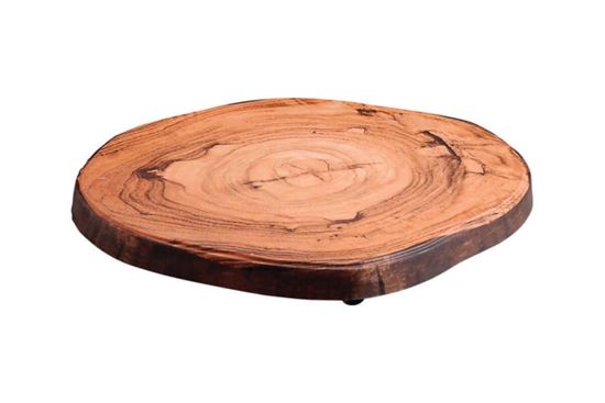 Picture of DINEWELL WOOD PLATTER ROUND CUT MED 0113