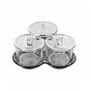 Picture of MUSKAN JAM POT TRAY SET (SMALL) BLACK
