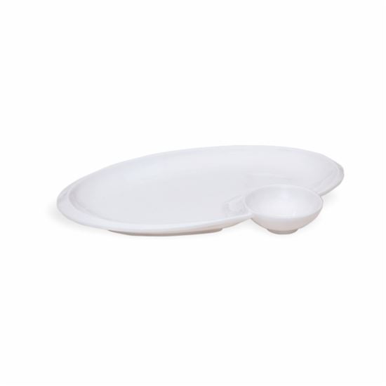 Picture of BONE-CHINA CHIP & DIP OVAL SMALL