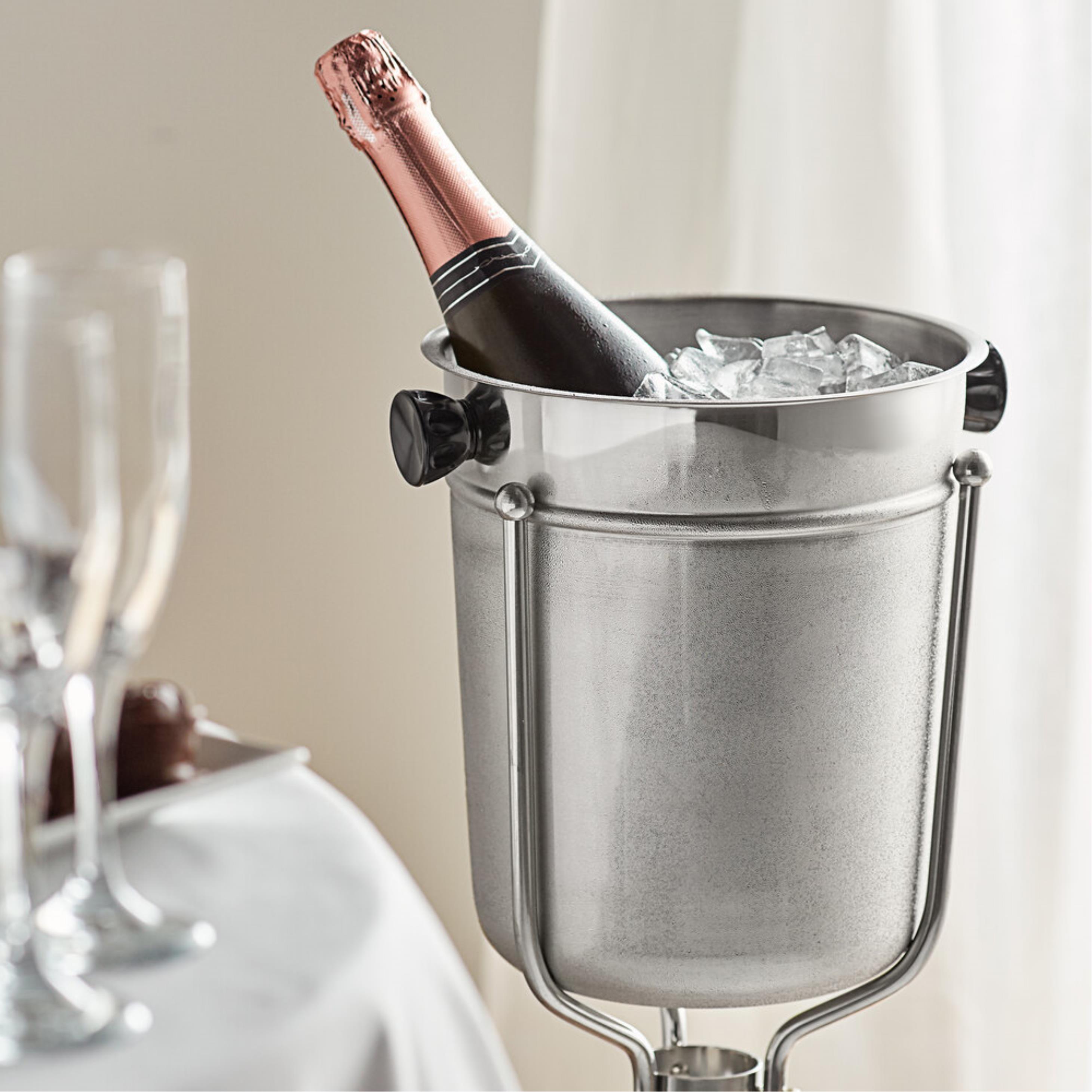 KMW WINE BUCKET WITH STAND (FOLDING) Hotelware Supplier LCA Solutions