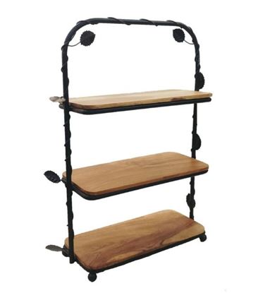 Picture of WOOD MUFFIN STAND RECT 3 TIER 13X5.5X14.5"