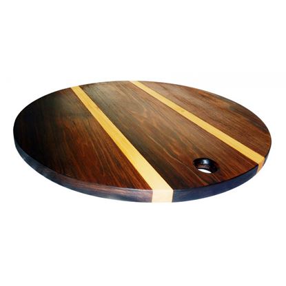 Picture of WOOD CHOPPING BOARD ROUND 9" CUT HANDE