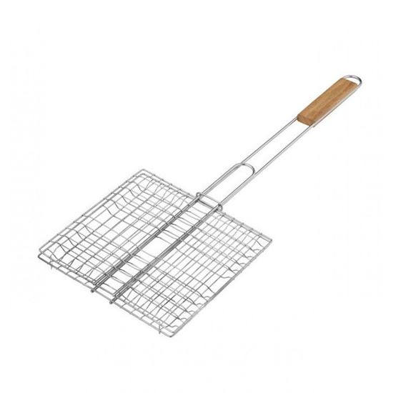 Picture of IG BBQ GRILL SQ WITH WOOD HANDLE(30X30CM)