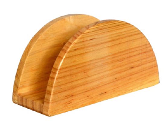 Picture of KVG NAPKIN HOLDER ROUND RUBBER WOOD K0117