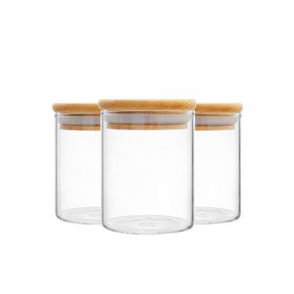 Picture of IMP DELI JAR BAMBOO LID 3P 200ML GPG10-220-L4TP