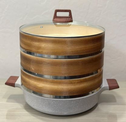 Picture of CHAFFEX MOMO STEAMER 32CM 3 TIER (INDUCTION BASE)