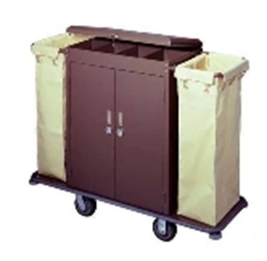 Picture of HK HOUSE KEEPING TROLLEY MS DOUBLE W/DOOR
