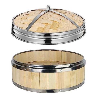 Picture of WOOD DIMSIM BASKET SS RING 16CM