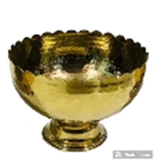 Picture of CHAFFEX BOWL FLOWER W/STAND 8 GOLD