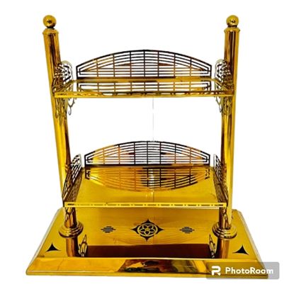 Picture of CHAFFEX CUTLERY STAND GOLD LASER CUT 2TIER