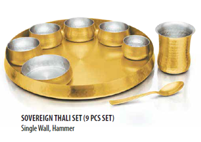 Picture of DESTELLER GOLD THALI SET SOVEREINGN HAMMR (9PCS)