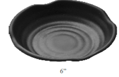 Picture of MUSKAN P.P BLK CHAT PLATE ROUND CURVED 6"