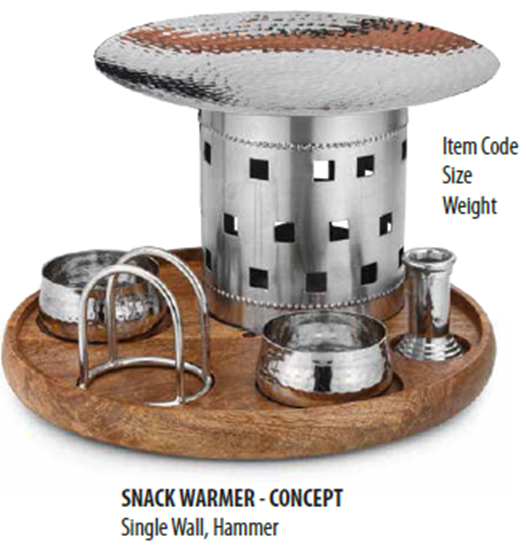 Picture of DESTELLER SNACK WARMER CONCEPT ROUND WOOD BASE