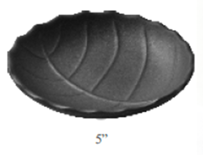 Picture of MUSKAN PP BLK CHAT PLATE LEAF 5"