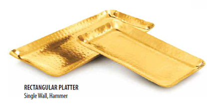 Picture of DESTELLER GOLD DISPLAY PLATTER HMMR RECT (NO1)