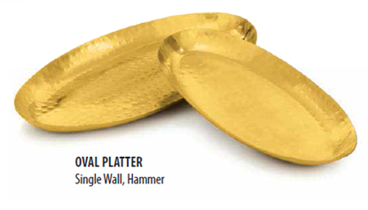 Picture of DESTELLER GOLD DISPLAY PLATTER HMMR OVAL (NO1)
