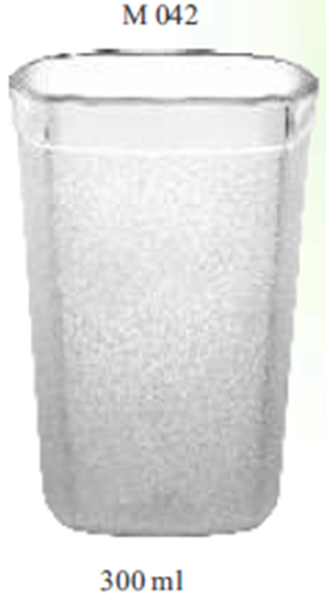 Picture of MUSKAN GL SQUARE WHISKY GLASS 300ML (FROSTED)