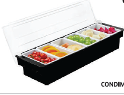 Picture of V4 CONDIMENT TRAY(3 PORTION) (BLACK)