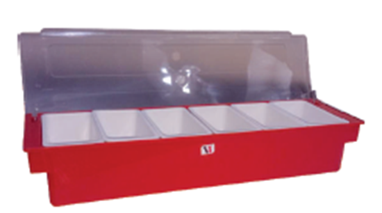 Picture of V4 CONDIMENT TRAY(6 PORTION) (RED)