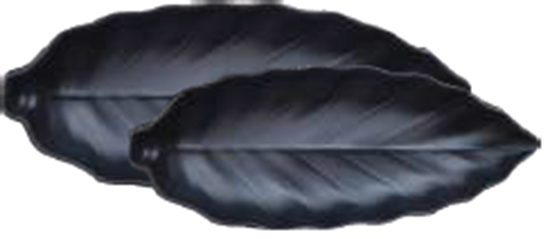 Picture of DINEWELL MATT LEAF PLATTER LARGE 5120 BLACK