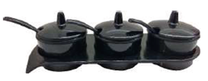 Picture of DINEWELL CONDIMENT SET 10P 1052 (BLACK)