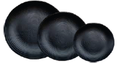 Picture of DINEWELL ROUND STATIC BLACK DINNER PLATE 6P DINEWELL-5002