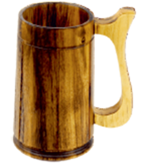 Picture of KVG WOODEN BEER MUG GROOVE K1605