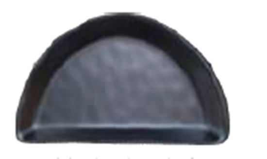 Picture of DINEWELL MATT HALF MOON SAUCE DISH 5139 BLACK