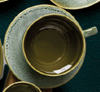 Picture of DINEWELL SW RN GREEN CUP SAUCER 220ML