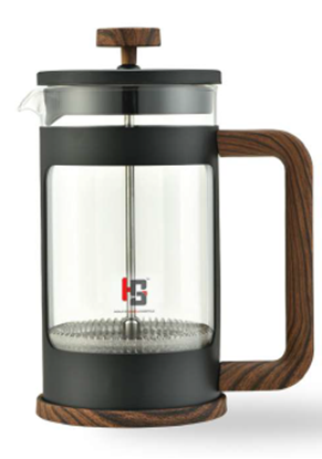 Picture of HS FRENCH COFFEE PRESS 600ML WOOD HANDLE (PLUNGER)