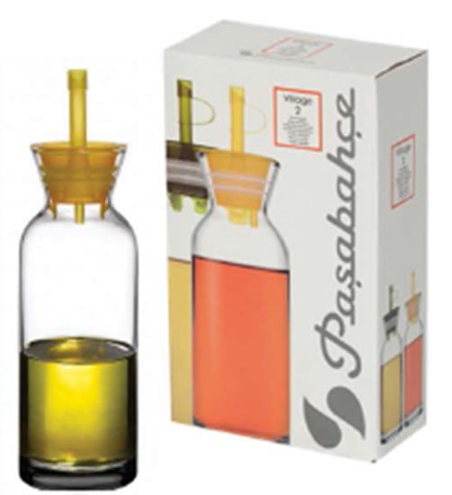 Picture of PASABAHCE VILLAGE OIL-VINEGAR 2P (GREEN+ ORANGE) 36CL(9