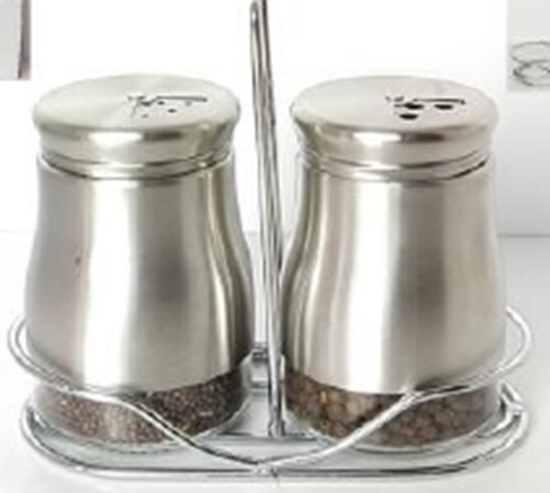 Picture of IMP SS SALT & PEPPER SET W/TRAY H3227