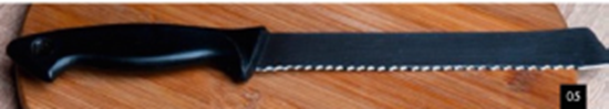 Picture of SC BREAD KNIFE SERRATED 12 BLACK