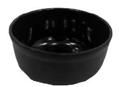 Picture of STN BLK STRIPES STRAIGHT VEG BOWL 3.75" 2208