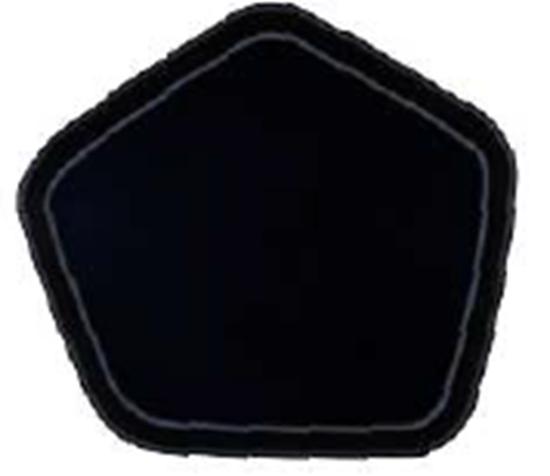 Picture of STN BLK STRIPES PENTAGON PLATTER SMALL 5101