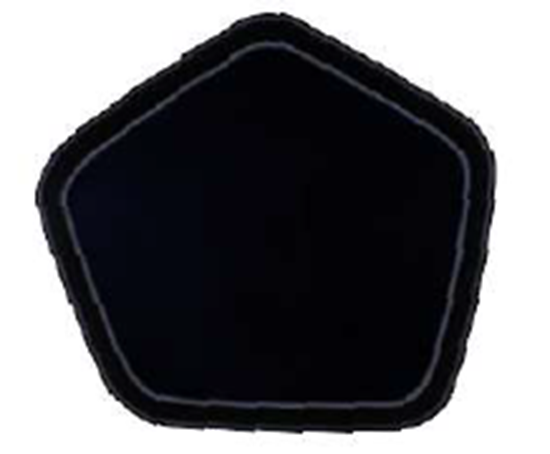 Picture of STN BLK STRIPES PENTAGON PLATTER MED 5102