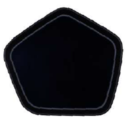 Picture of STN BLK STRIPES PENTAGON PLATTER LARGE 5103