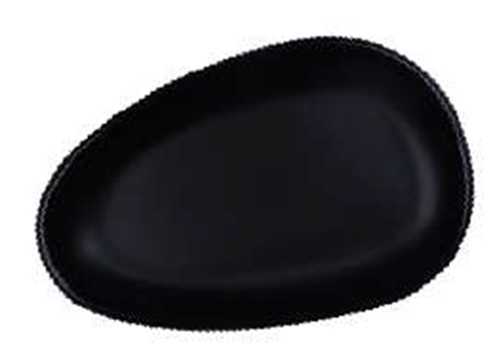 Picture of STN BLK STRIPES OVAL SERVING BOWL SMALL  5077