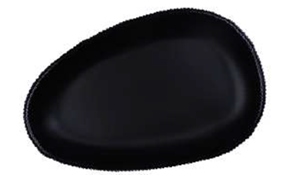 Picture of STN BLK STRIPES OVAL SERVING BOWL MED 5078