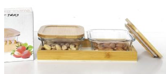 Picture of IMP DELI STORAGE BOWL SQUARE 2P WITH TRAY 2-H2153