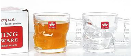 Picture of IMP BEER MUG SKULL 300ML YUJING 6P Y2502