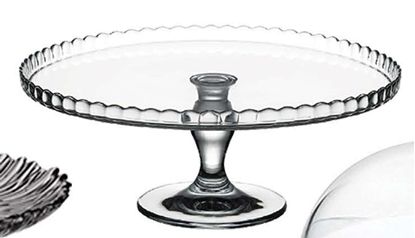 Picture of PASABAHCE PATISSERIE FOOTED PLATE W/DOME 322CM