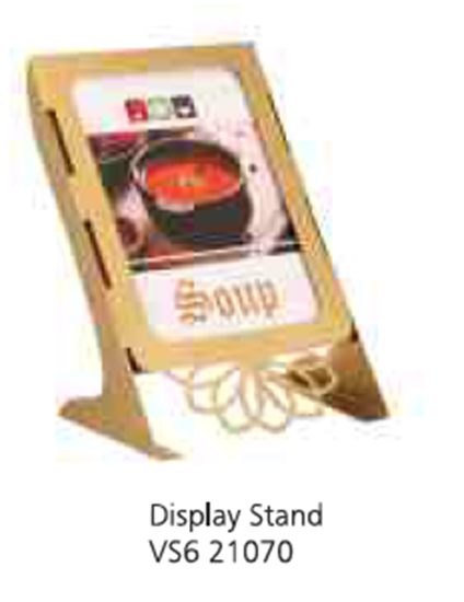 Picture of VS6 DISPLAY MENU STAND A4 GOLD 21070