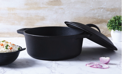 Picture of WONDERCHEF FORZA CAST IRON CASSEROLE W/LID 25CM