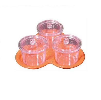 Picture of MUSKAN JAM POT TRAY SET (SMALL) ORANGE