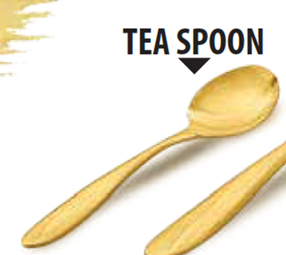 Picture of DESTELLER GOLD CUP ROLLED TEA SPOON 4MM