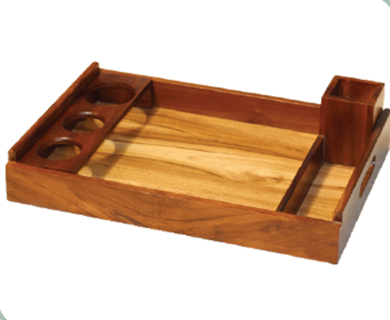 Picture of KVG CHIP & DIP TRAY TEAK WOOD K0938