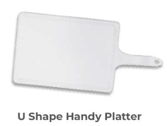 Picture of STN MARBLE DOT U SHAPED PLATTER 5070